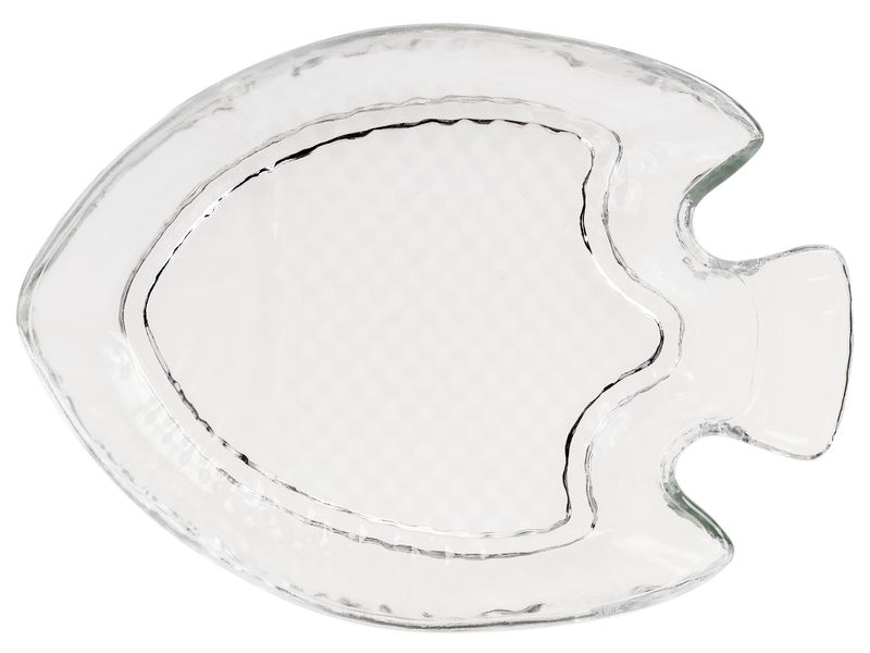 Glasi Hergiswil Servierplatte Fischschale Capri, 230x170 mm Glasschale in Fischform