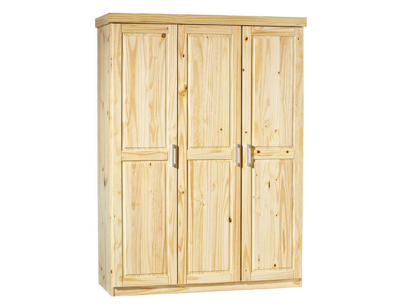 Drehtürenschrank PELLE - natur - Kiefer massiv - 140 cm breit