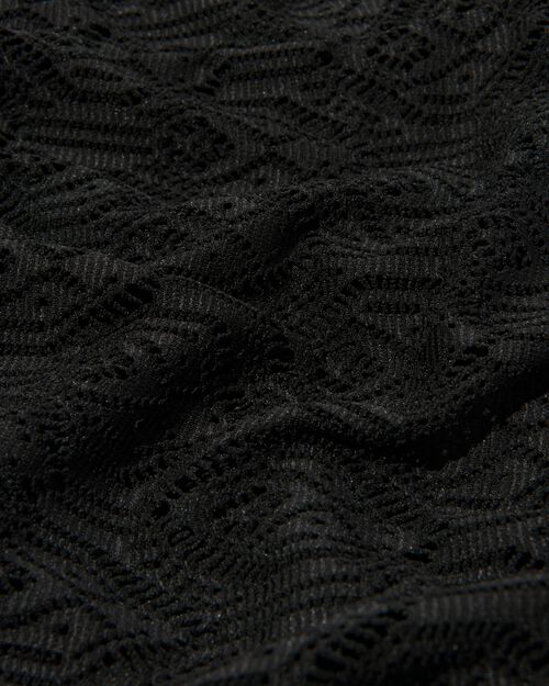 short de bain au crochet femme noir
