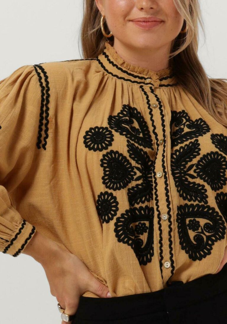 ANTIK BATIK camel antik batik blouse robby blouse