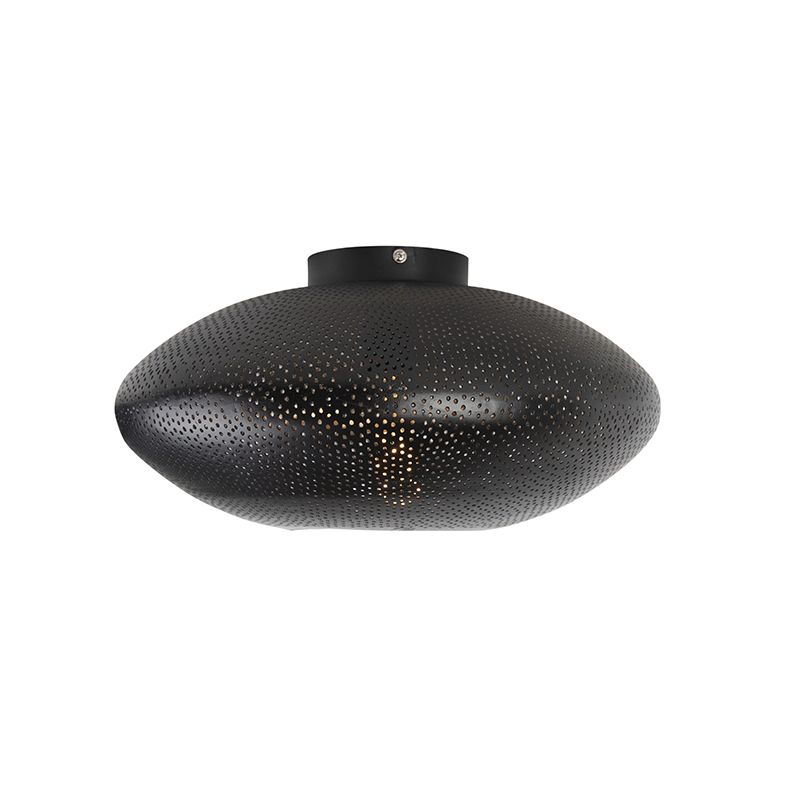 Oosterse plafondlamp zwart met goud 40 cm - Radiance