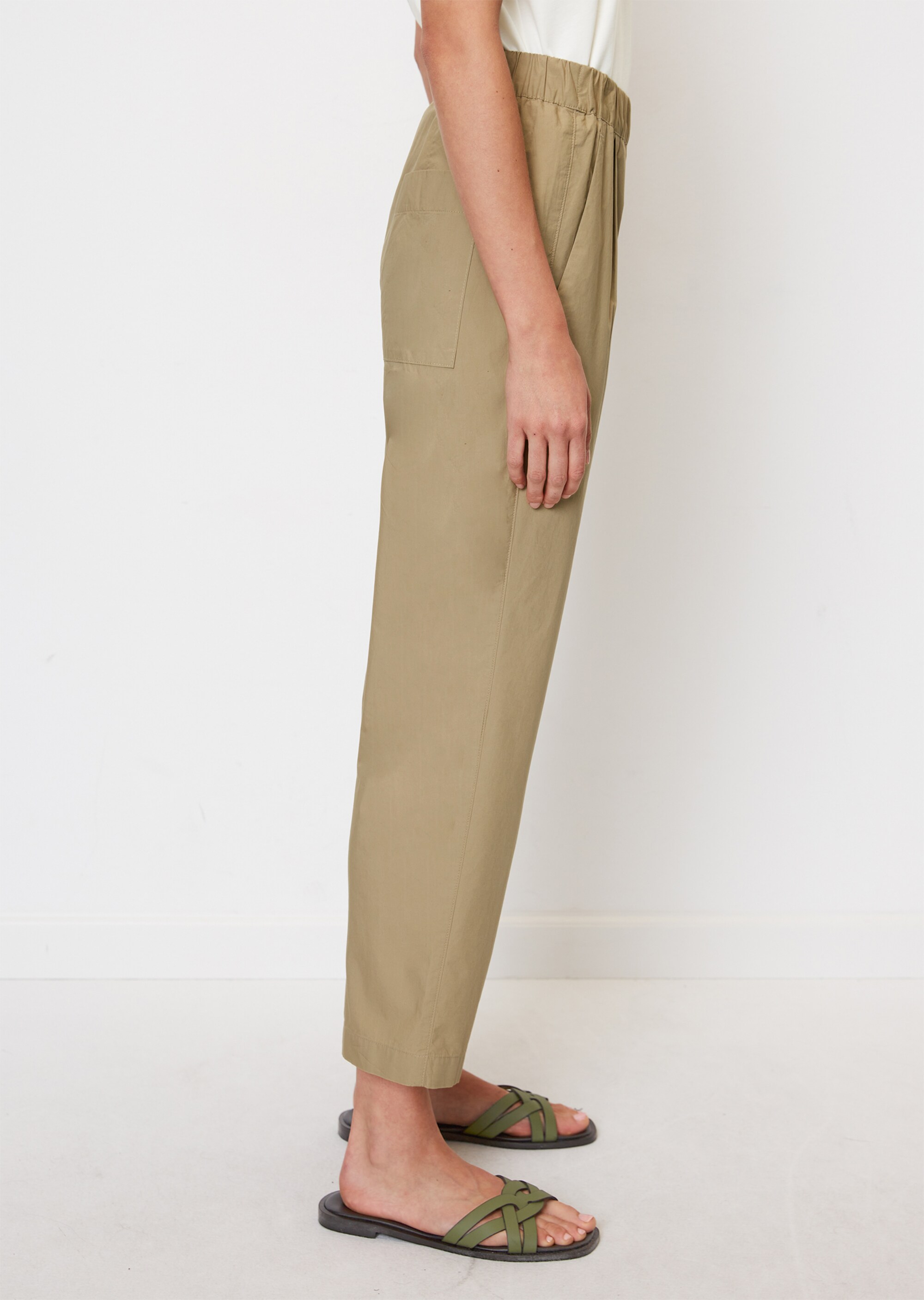 Hose im Joggpants-Stil aus Papertouch-Popeline