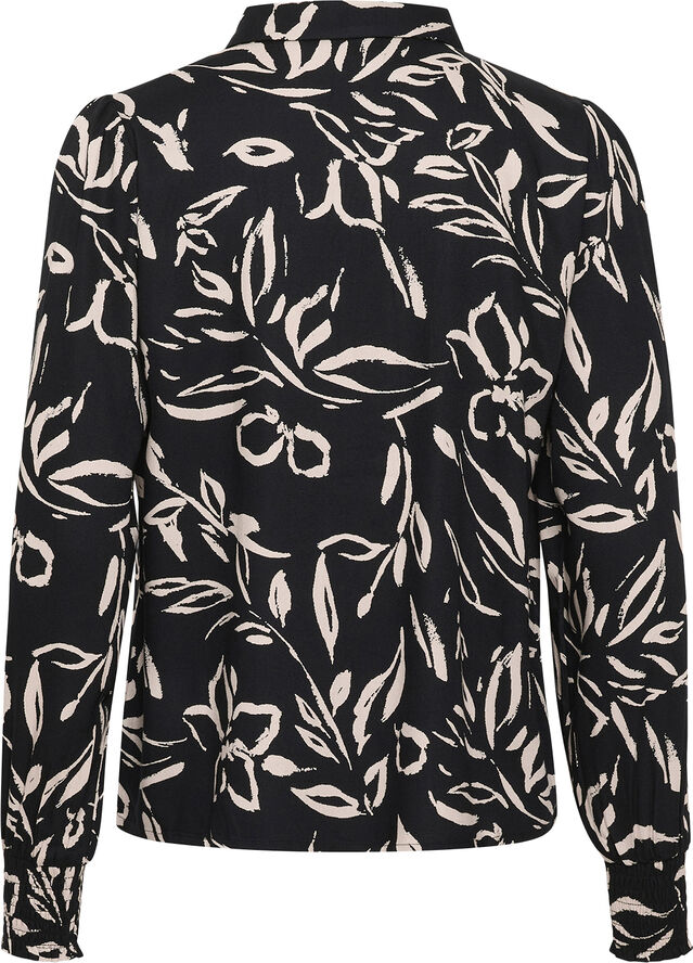 Kaffe KAforrest Shirt Black/sand painted flower