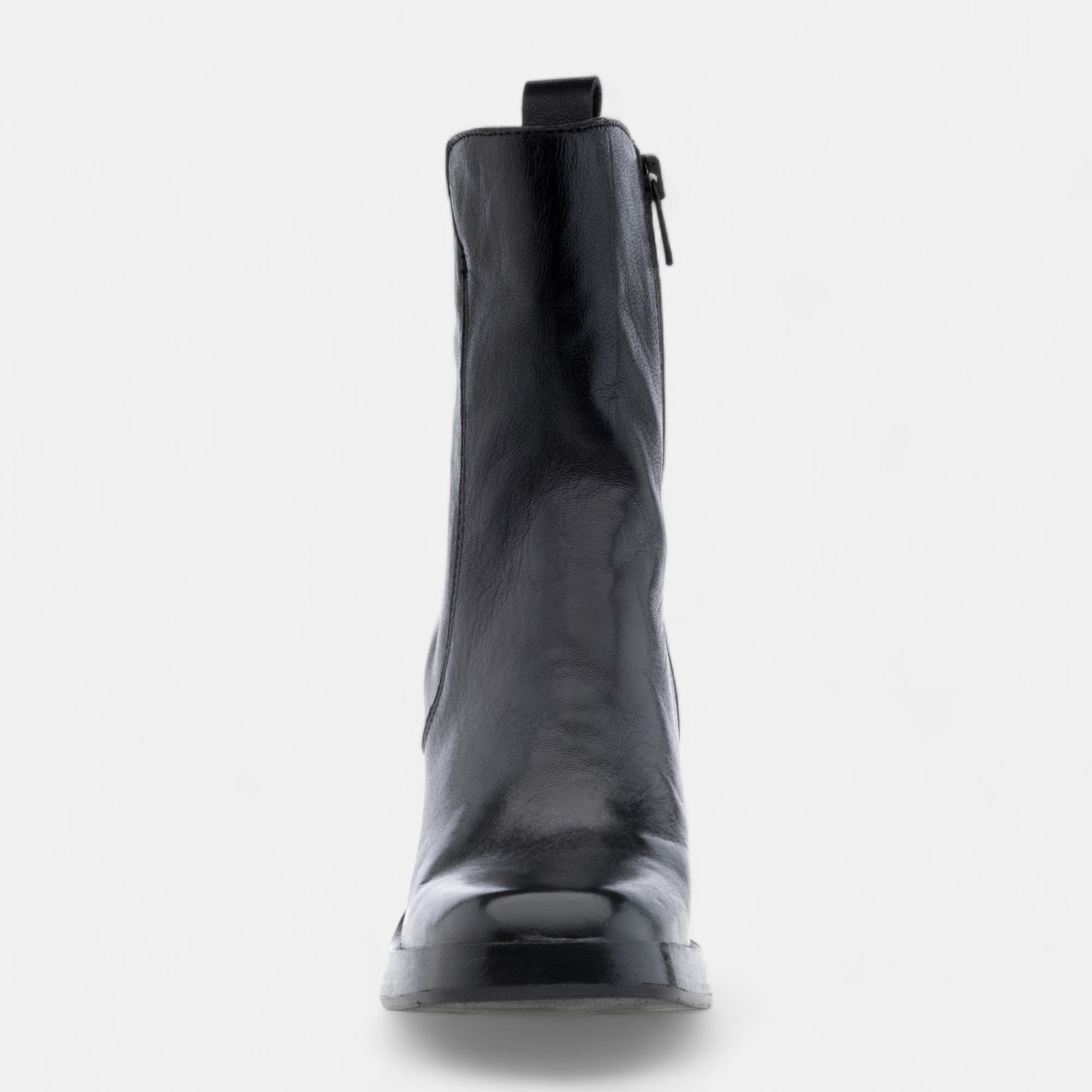 Bottines à talon Femme en cuir noir