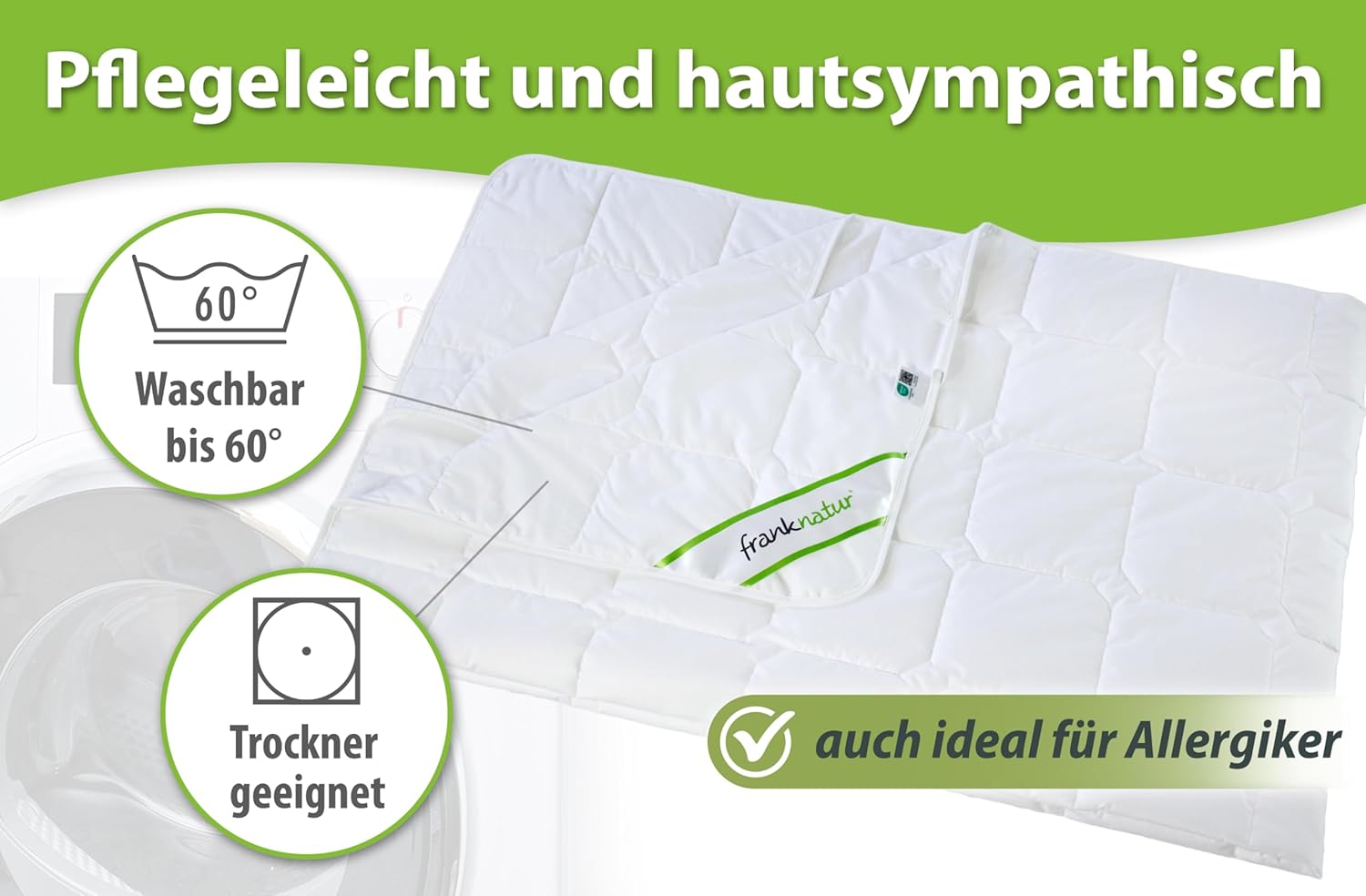 franknatur Sommerdecke Lyocell Tencel Bettdecke 200x200 Baumwolle