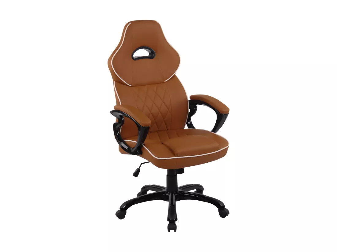 Chaise de bureau - Similicuir & Plastique - Marron clair - BIG XXX