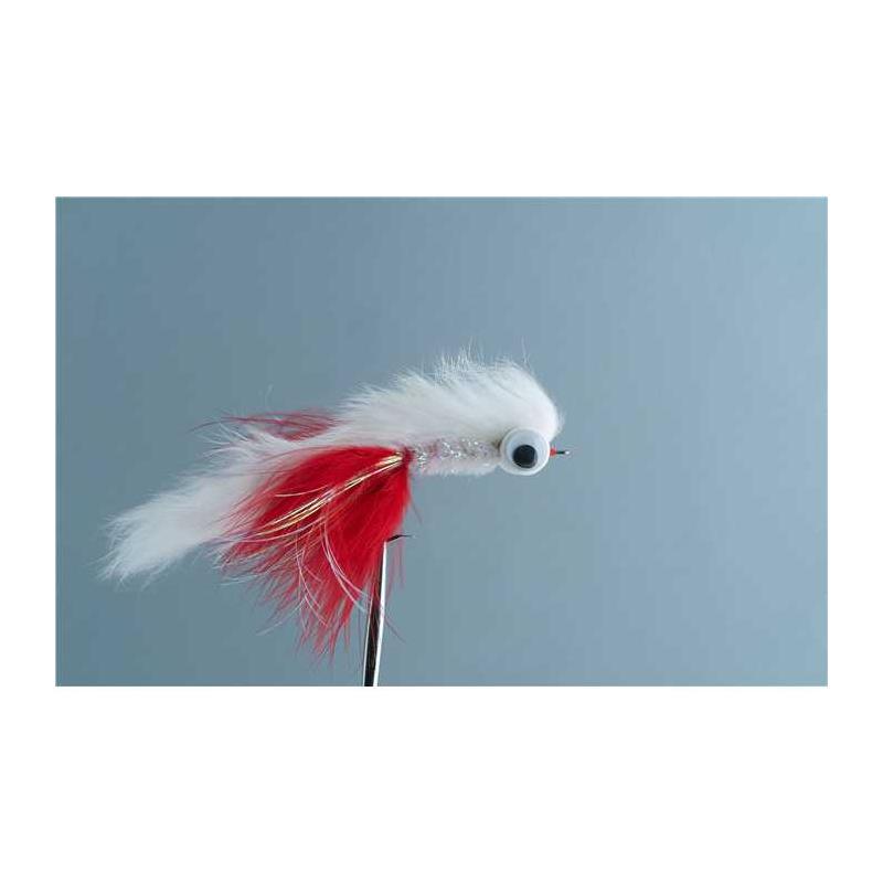 Mouche Spécial Carnassier Tof Boobies Brochet - Blanc Rouge