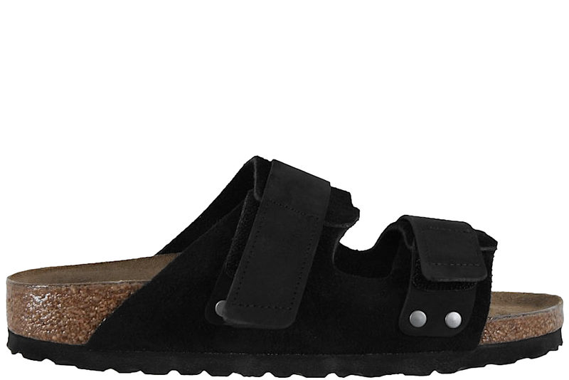 BIRKENSTOCK UJI BLACK VELCRO SLENTERS