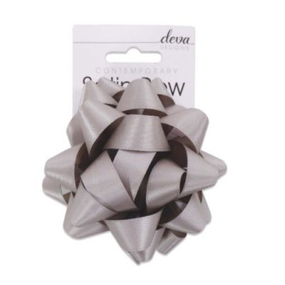 Silver Satin Bow