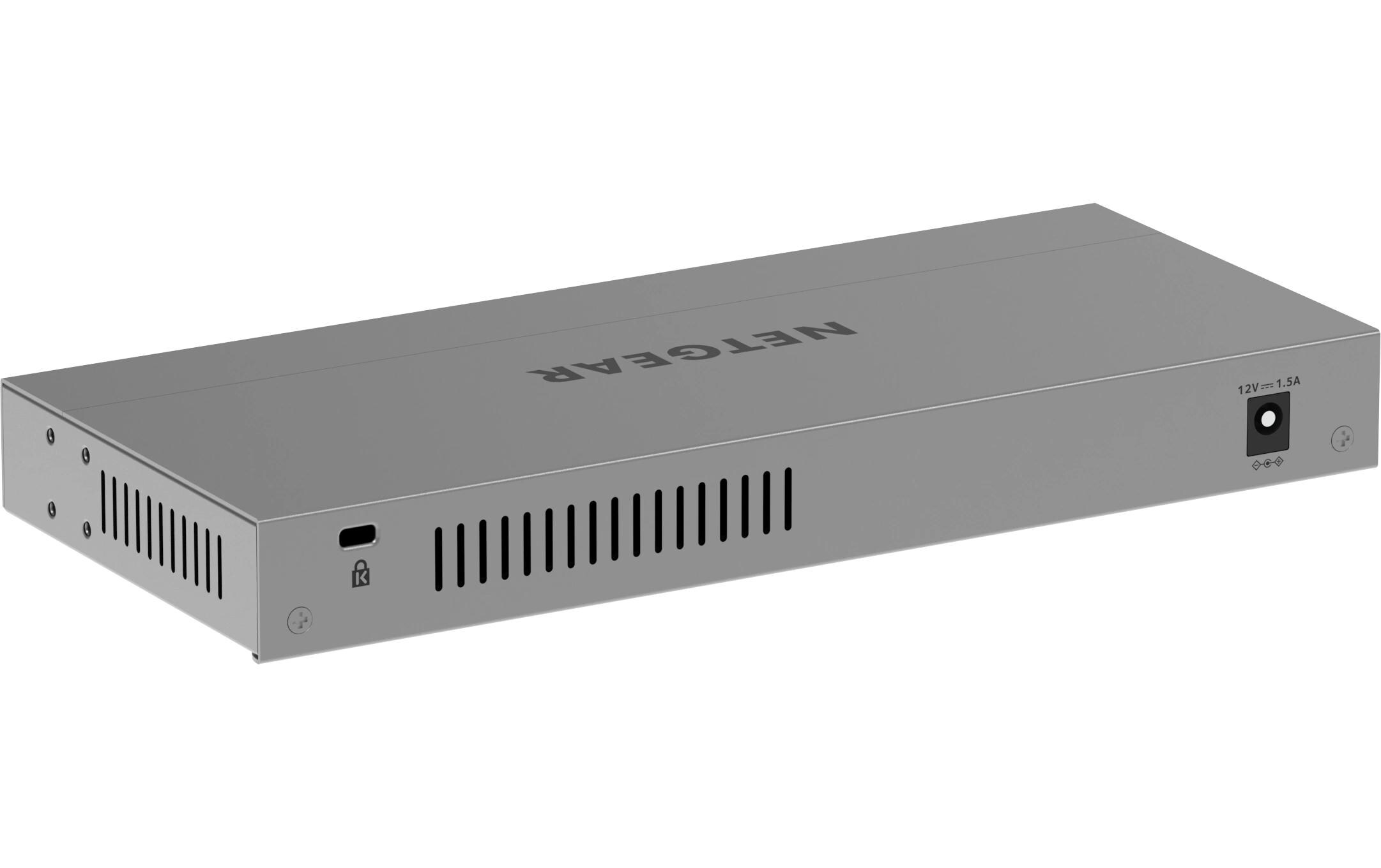 GS108MX 8 Port<br>8-Port Gigabit Ethernet Unmanaged Switch mit 1 dediziertem 10G/Multi-Gigabit-Anschluss
