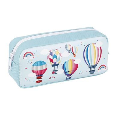 Trousse rectangulaire Hot Air Balloon - 1 compartiment - bleu - Viquel