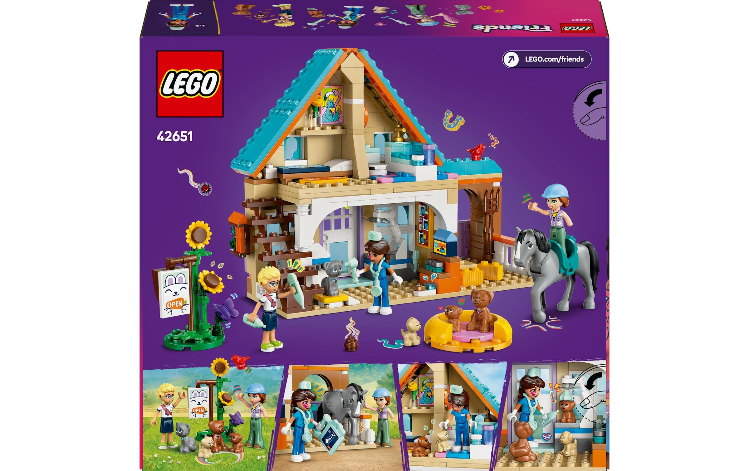 LEGO® Spielbausteine »Friends Praxis für Pferde und Haustiere 42651«