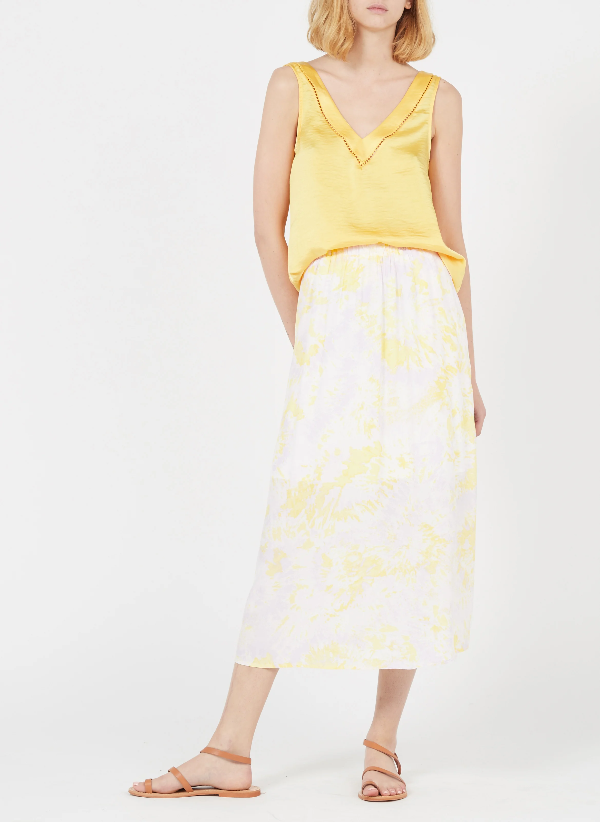 Top col V | Jaune