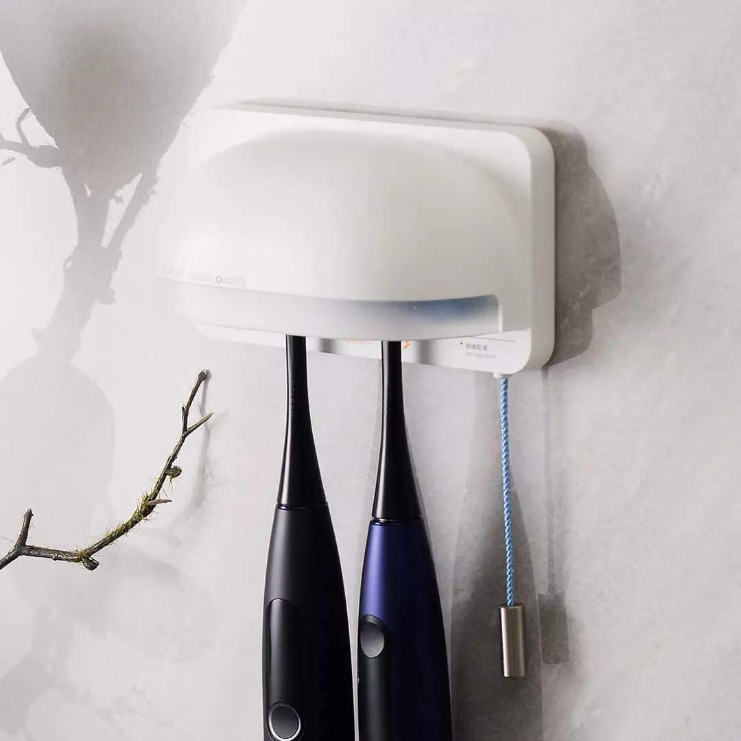S1 Smart UV Zahnbürsten Sterilisator mit Trocknungsfunktion für 2 Bürsten - Weiss