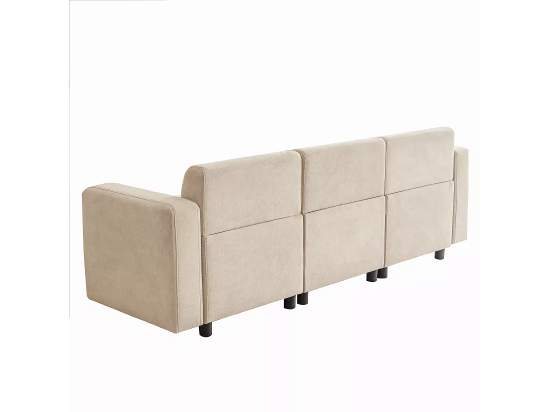 Canapé Moderne，mobilier Rembourré，canapé 3 Places，sofa De Salon Avec Coussins