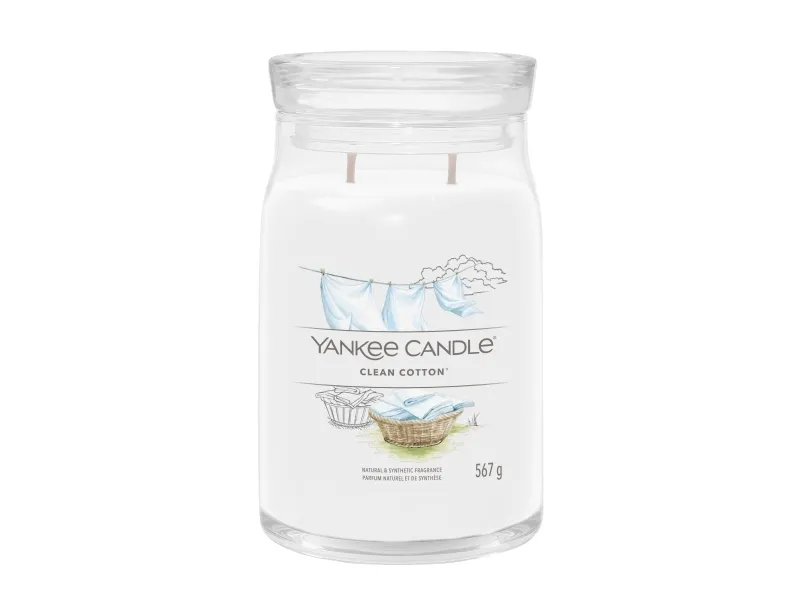 Yankee Candle 1630644E, Cylinder, Hvid, Bomuldsblomst, Blomst, Citron, 90 t, 1 stk