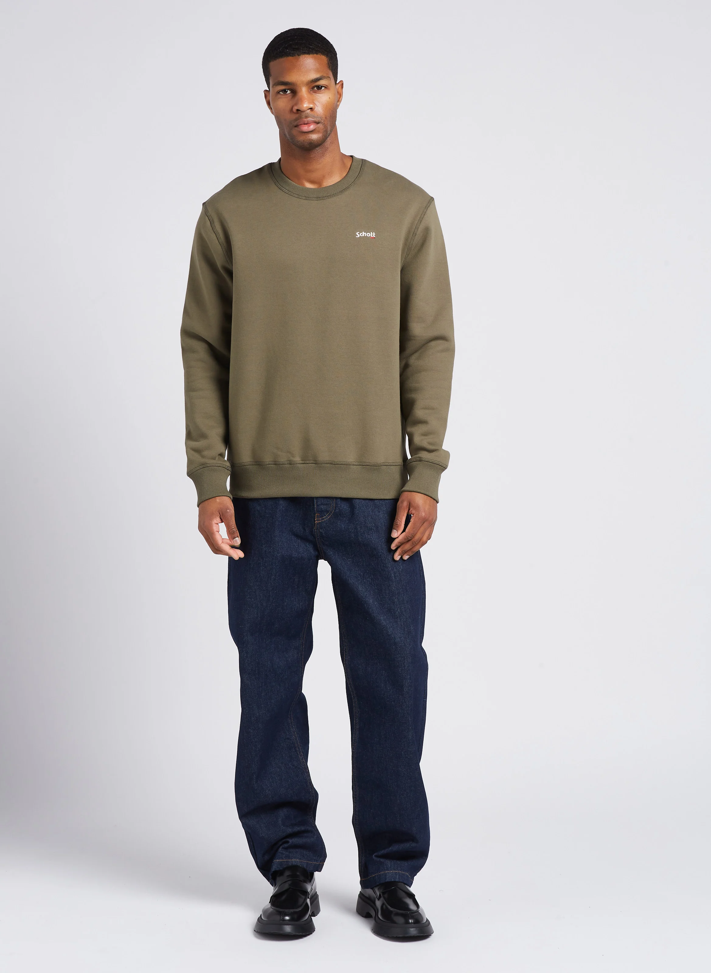 CALPH - Jean droit en coton stretch | Bleu