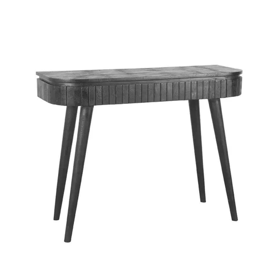 LABEL51 Bureau Nils - Zwart - Mangohout - 100cm