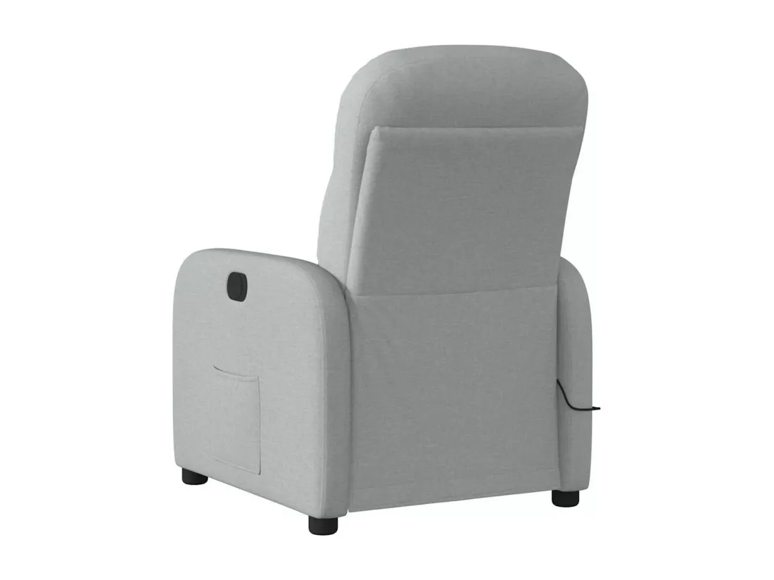 Fauteuil de massage inclinable Gris clair Tissu
