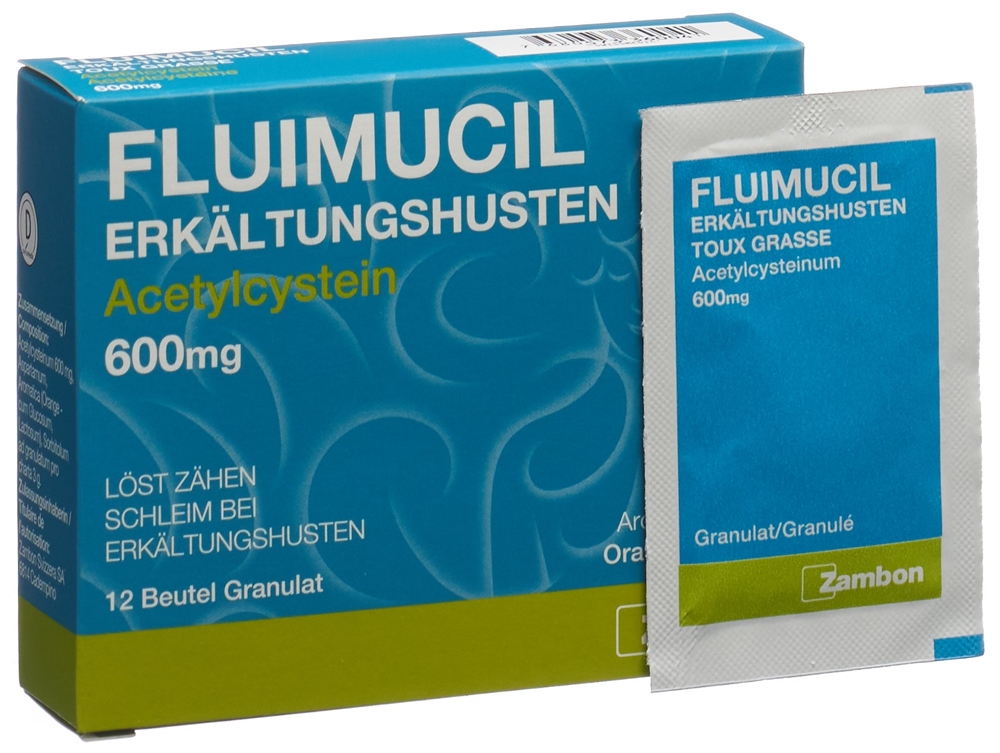 FLUIMUCIL Erkältungshusten Gran 600 mg Btl 12 Stk