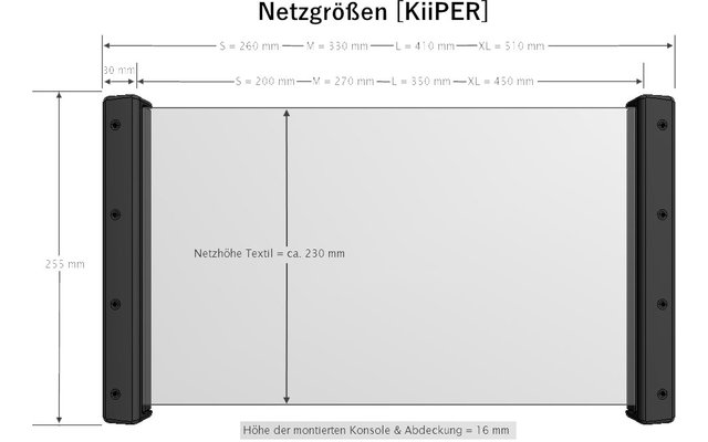 KiiPER Innenraumnetz Komplettset, Aufbewahrungsnetz