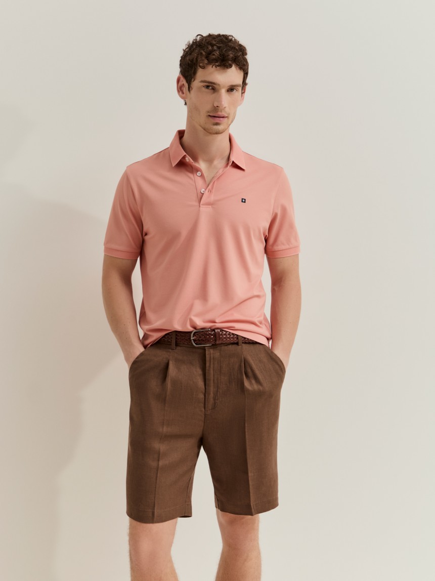 Polo de manga curta regular fit