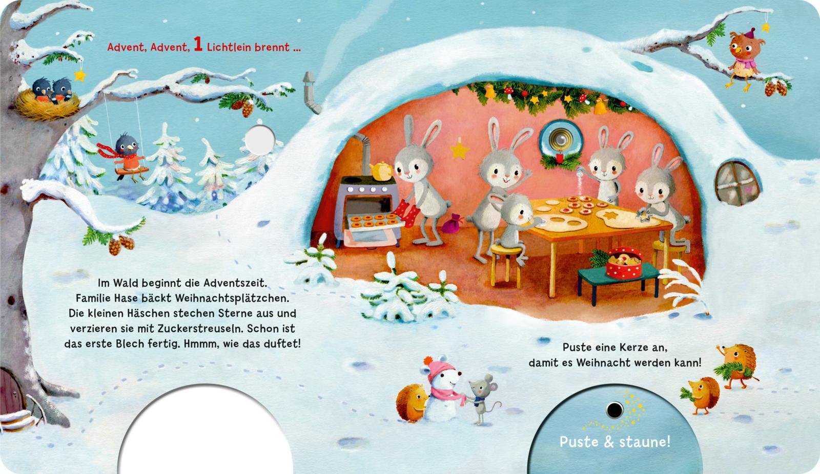 Mein Puste-Licht-Buch: Advent, Advent, ein Lichtlein brennt