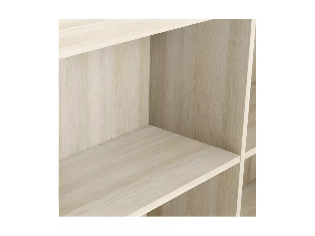 Bureau d'angle 4 niches Chêne clair - DIDEROT - L 112 x l 100 x H 77 cm