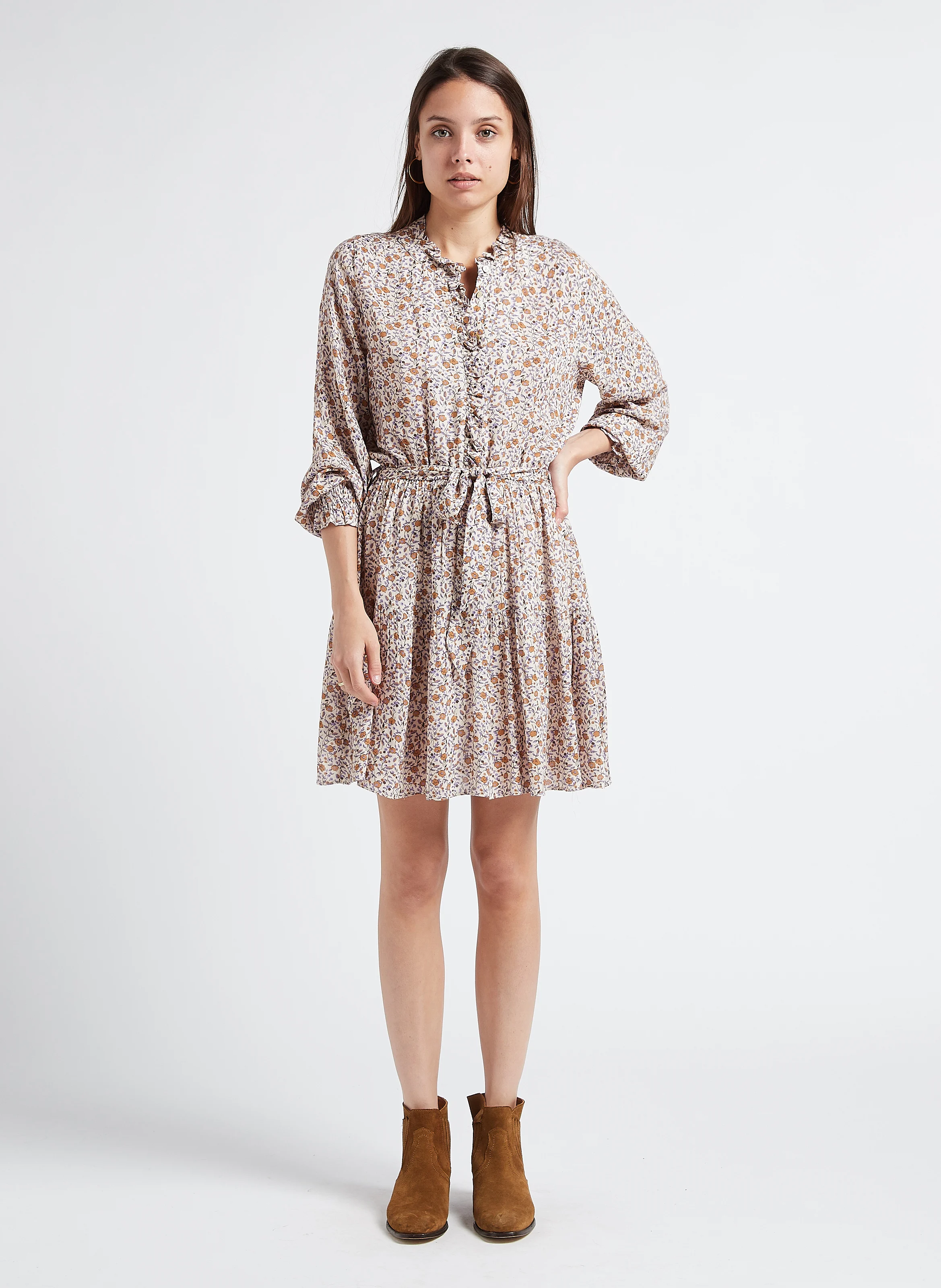 Robe cintrée à imprimé floral | Multicolore