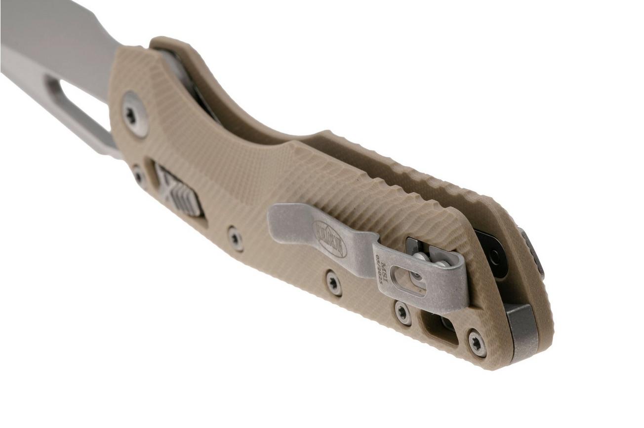 Microtech MSI Standard Issue 210-10APFLGTTA, Apocalyptic Stonewashed M390MK, Fluted Tan G10 zakmes