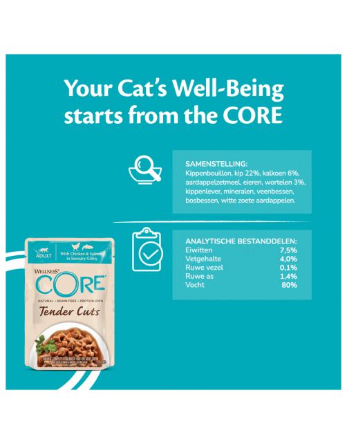 Wellness Core Tender Cuts 85 g - Kattenvoer
