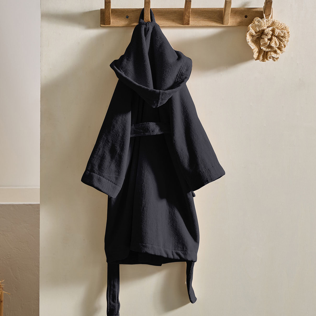 Soft by Perle de Coton Peignoir enfant à Capuche gris anthracite