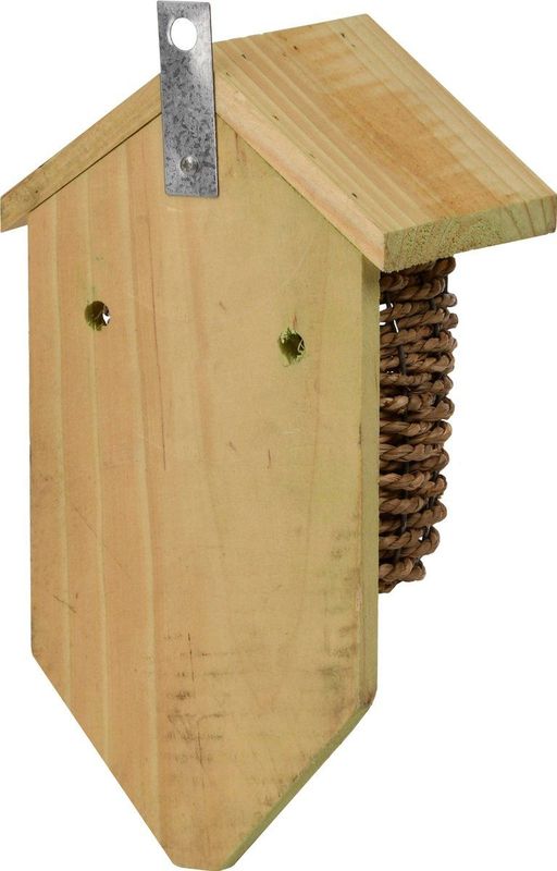 Esschert Design Nestbuidel Zeegras Vogelhuisje - 15,3 x 11 x 26,3 cm - Ø 32 mm
