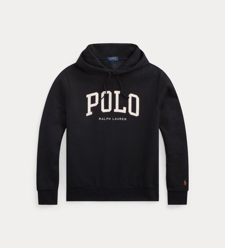 Moletom com capuz Ralph Lauren Logo Fleece, preto