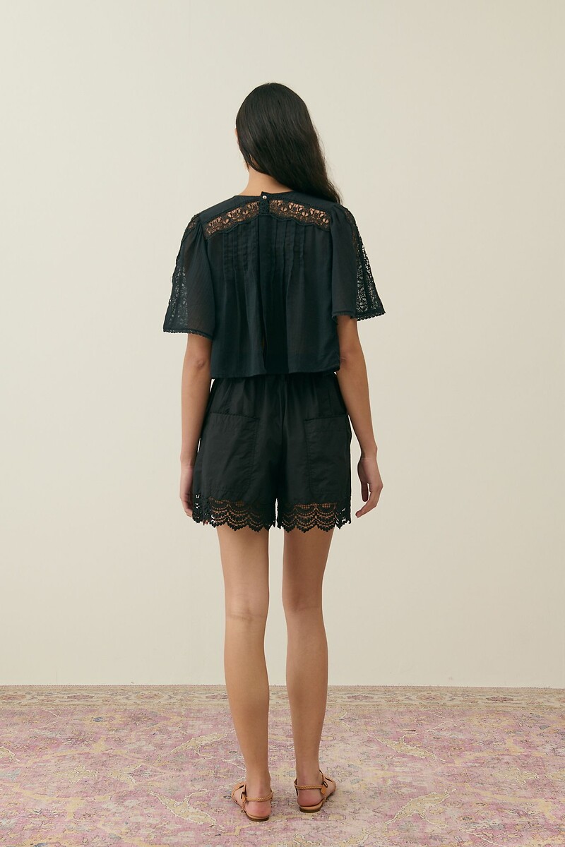 LOUISE MISHA<br>Losvallende geborduurde short, MAELYS