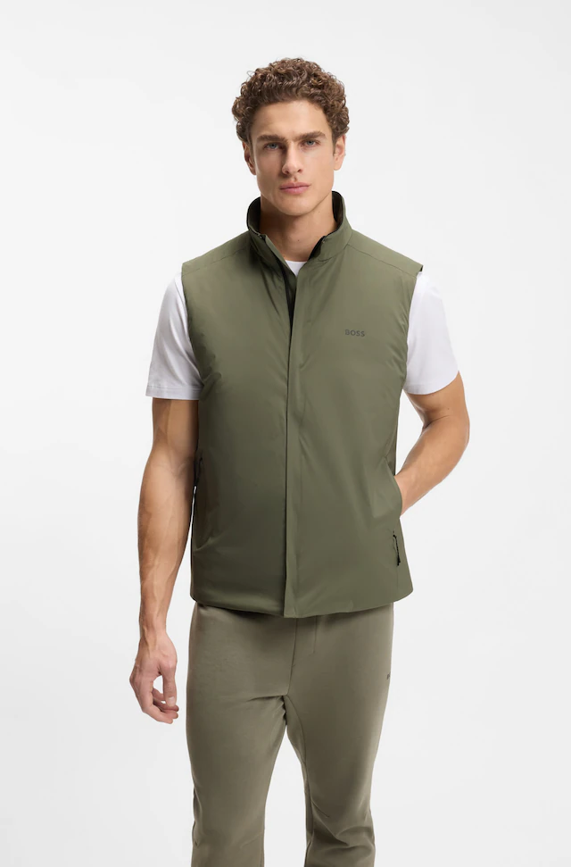 BOSS GREEN Funktionsweste Regular Fit, 4-Wege-Stretch-Qualität, Highloft-Stretch-Wattierung