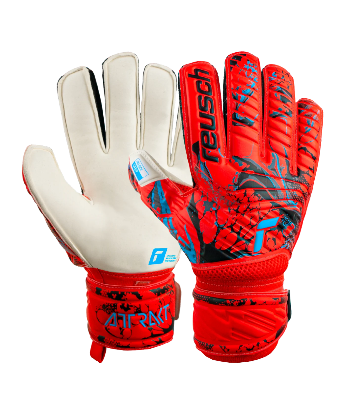 Reusch Attrakt Grip TW-Handschuhe Rot Blau F3334