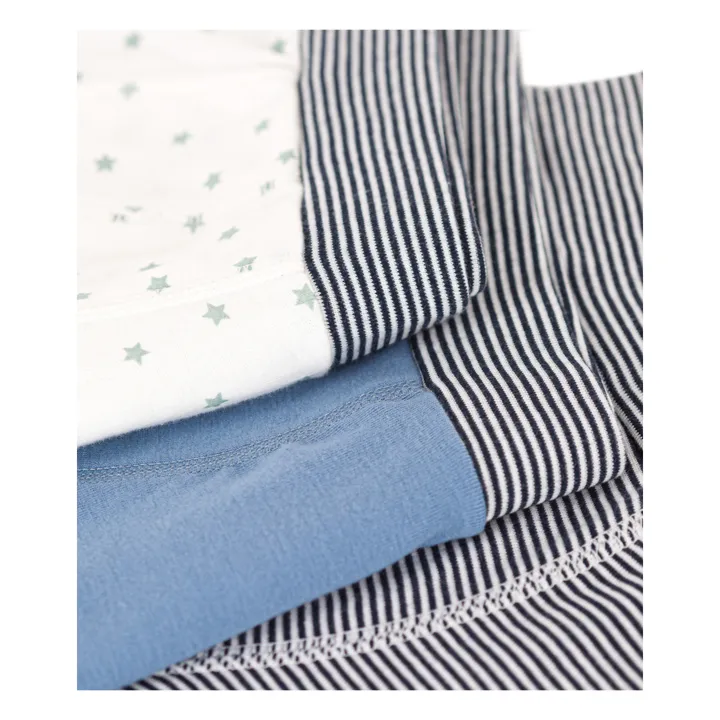 Petit Bateau Lot 3 Boxers Etoiles | Bleu