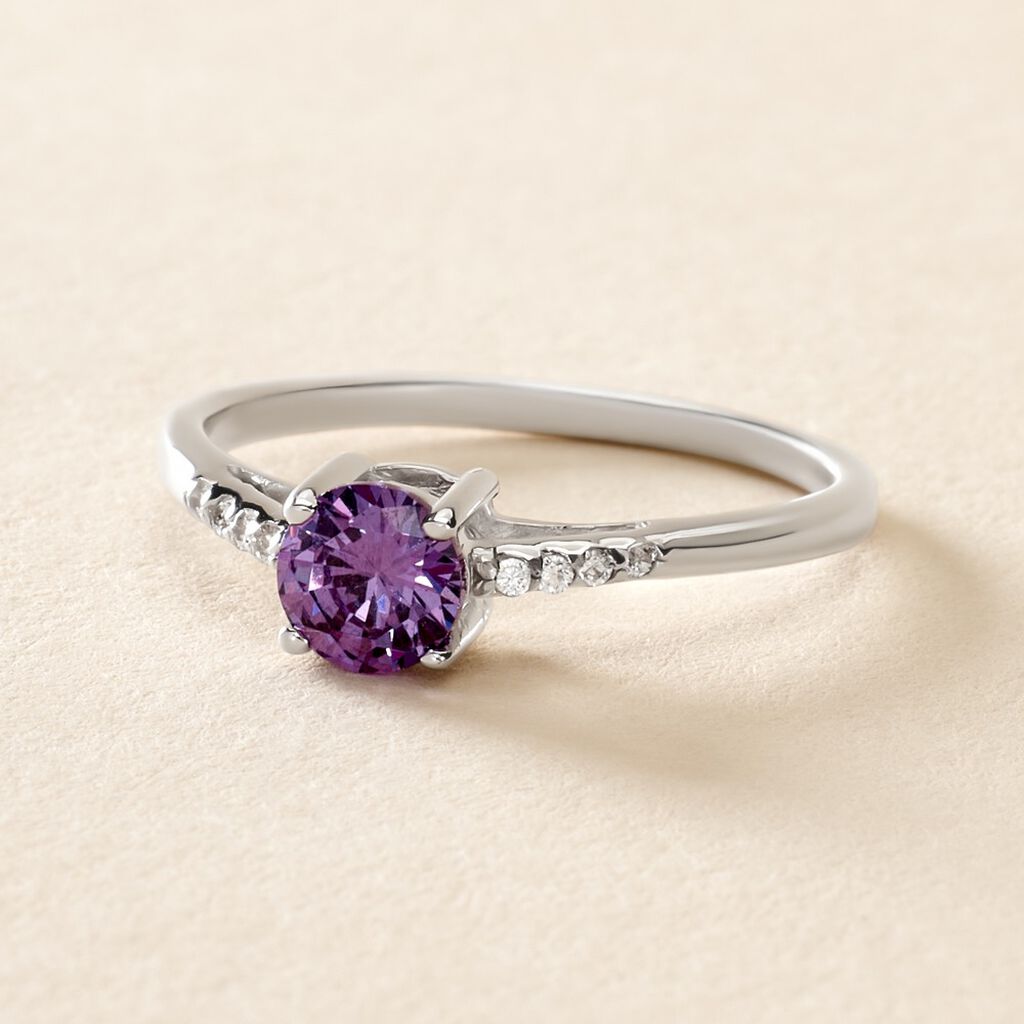Bague Rio Argent Blanc Oxyde De Zirconium