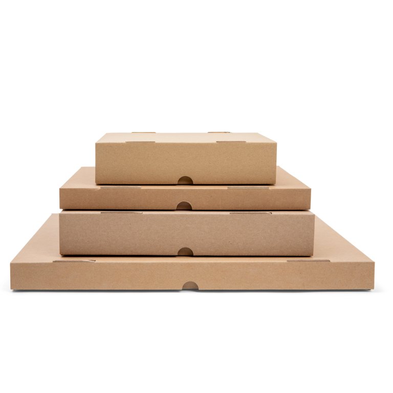 Stülpdeckelkarton aus Wellpappe, braun