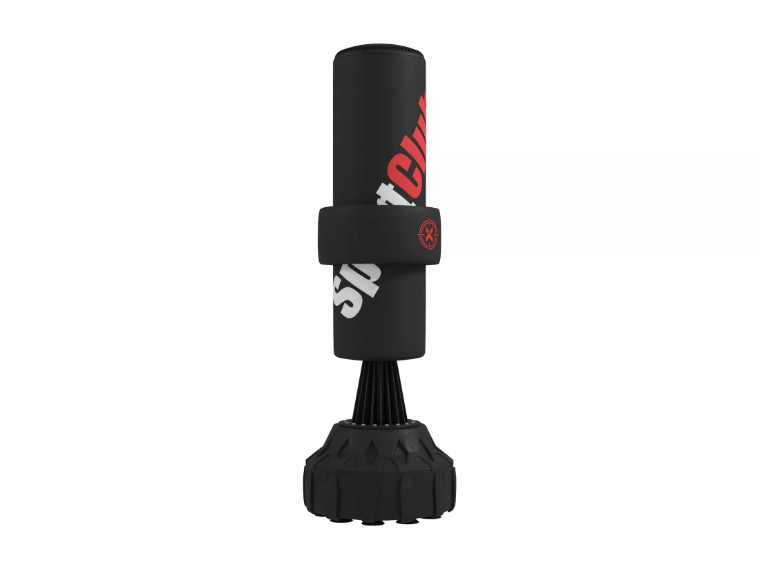 Sac de frappe boxe sur pied punching ball autoportant cible de touche réglable ventouses antidérapantes noir