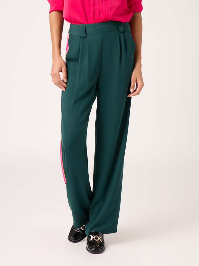 Pantalon avec bande fantaisie côté