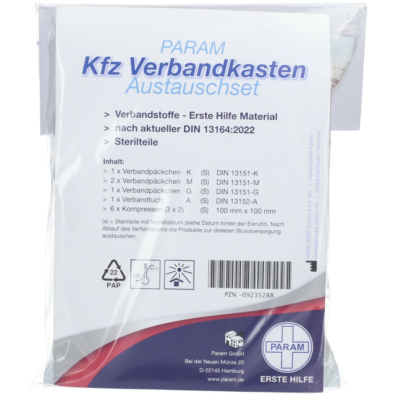 PARAM Verbandkasten Austauschset DIN 13164