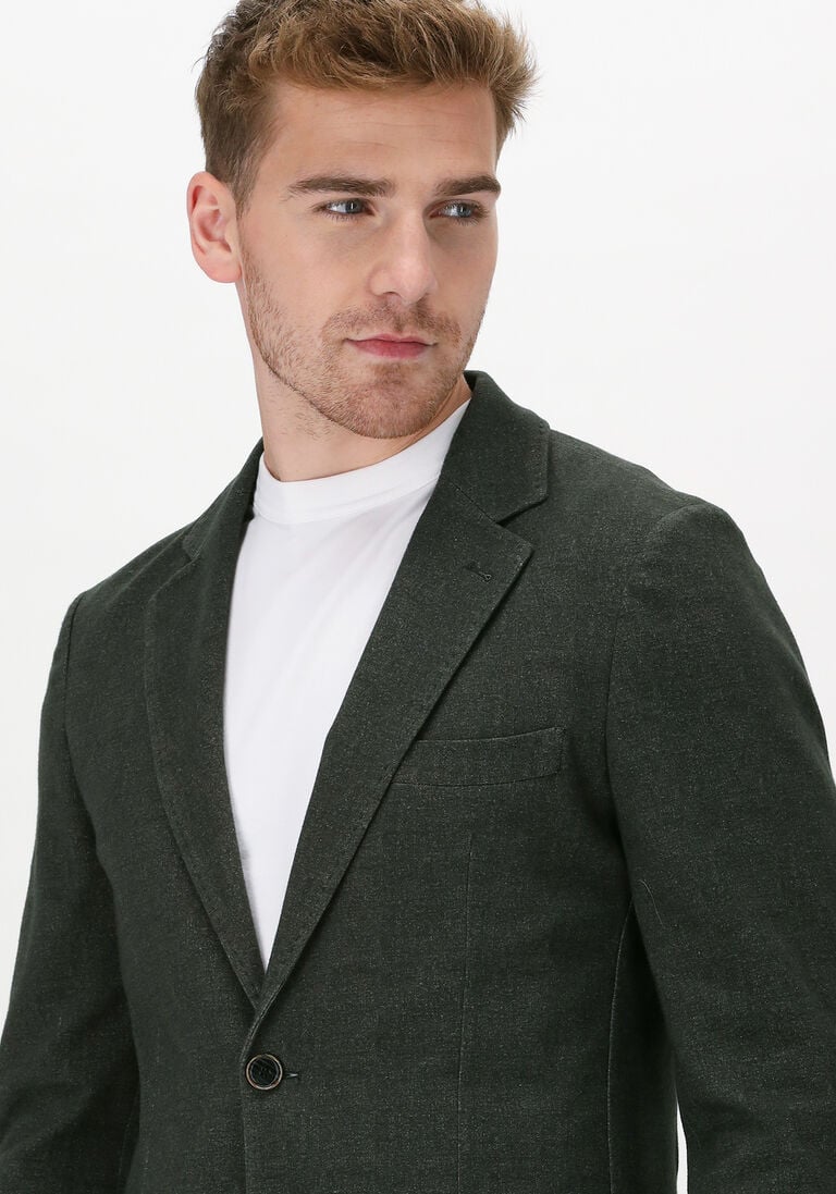PROFUOMO donkergroene profuomo colbert jacket knitted ho