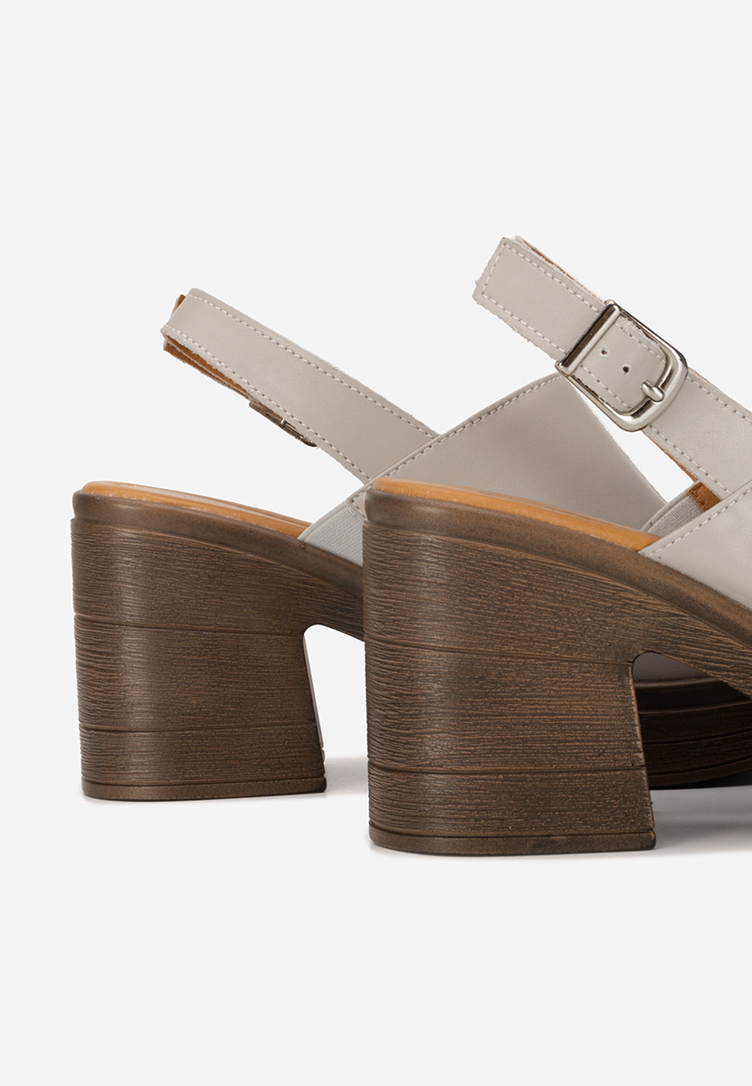 Sandales en cuir femme grise Gildea