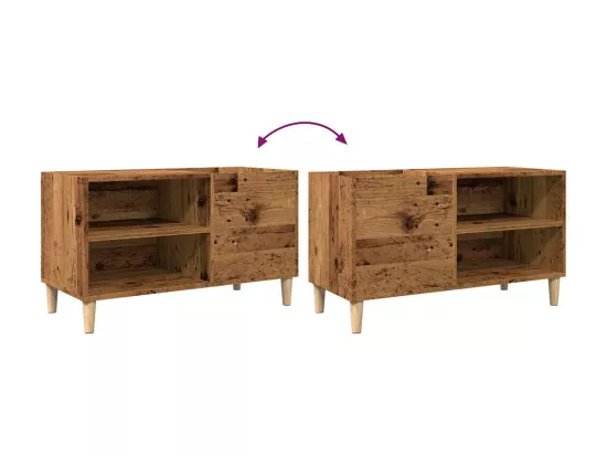 Armoire à disques chêne artisanal 84,5x38x48 cm bois ingénierie