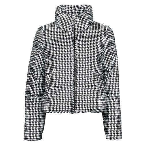 Only - ONLTABITTA CHECK SHORT PUFFER CC OTW - Noir / Blanc
