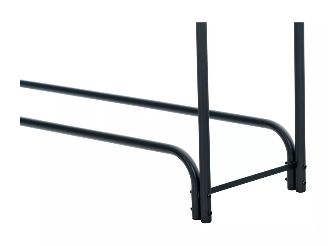 Etagère bois de cheminée - Métal - 120 x 36 x 120cm - Anthracite - Wilster