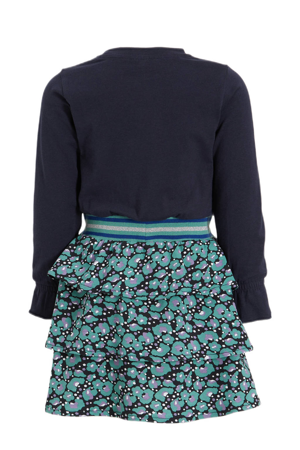 Orange Stars jurk Nanne met printopdruk zwart/blauw