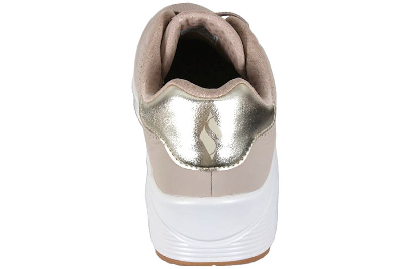 SKECHERS UNO SHIMMER AWAY NUDE SNEAKER
